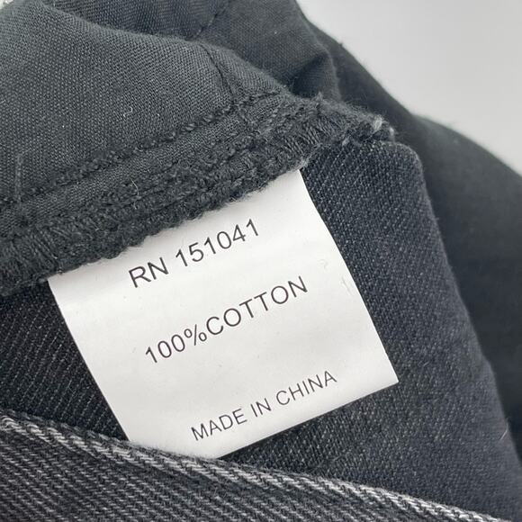 GIANNI BINI Jeans Denim Size 27 Stella Raw Hem Gray Black 100% Cotton Crop NWT - Picture 15 of 16